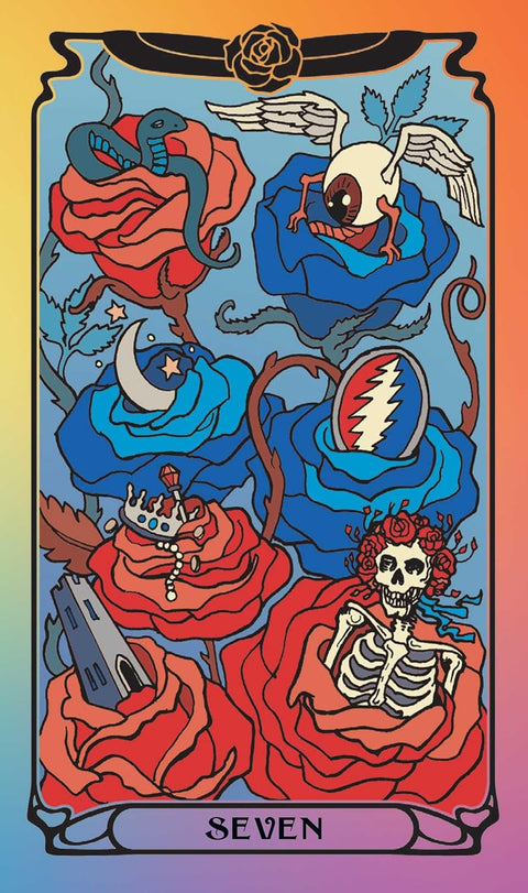 Grateful Dead taro kaladė su vadovu – 78 kortos, oficiali kolekcinė
