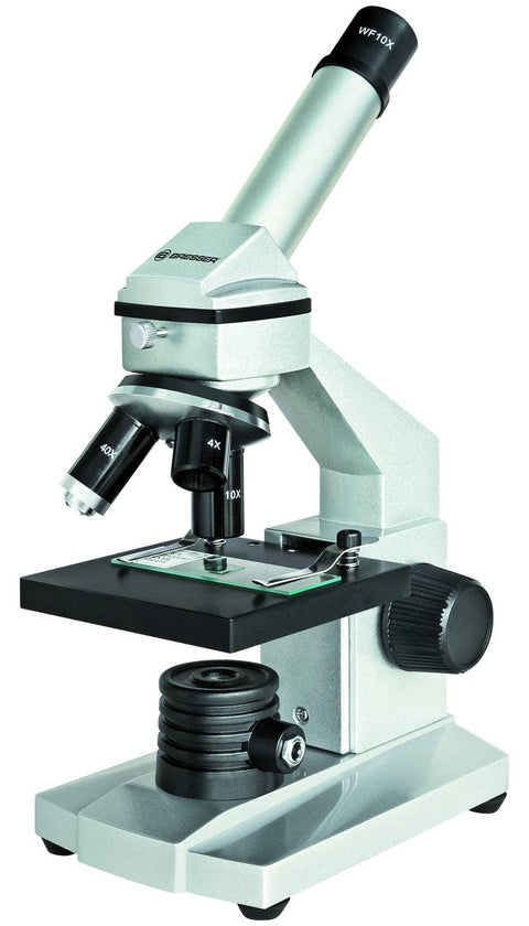 Metalinis mikroskopas Bresser 40x-1024x su USB okuliaru