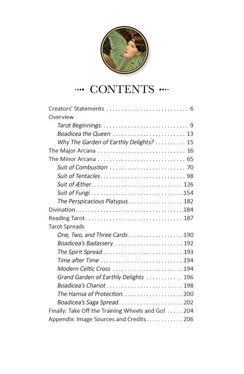 Boadicea’s Tarot of Earthly Delights – 80 Taro kortų, anglų k., su vadovu