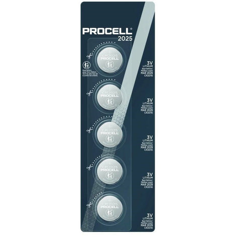 Procell CR2025 ličio monetinės baterijos 3V, 5 vnt.
