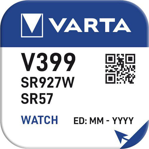 Varta 399 SR927W sidabro oksido laikrodžio baterijos 10 vnt.