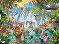 Ravensburger dėlionė „Safario gyvūnai prie krioklio“, 1500 det.