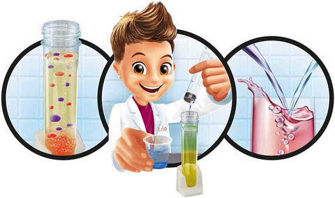 Spalvų chemijos eksperimentų rinkinys vaikams 8+ – lavos lempa ir kt.