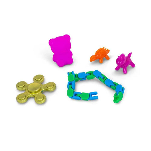 Mini staigmenų kapsulė vaikams – 5 lavinamieji fidget žaisliukai