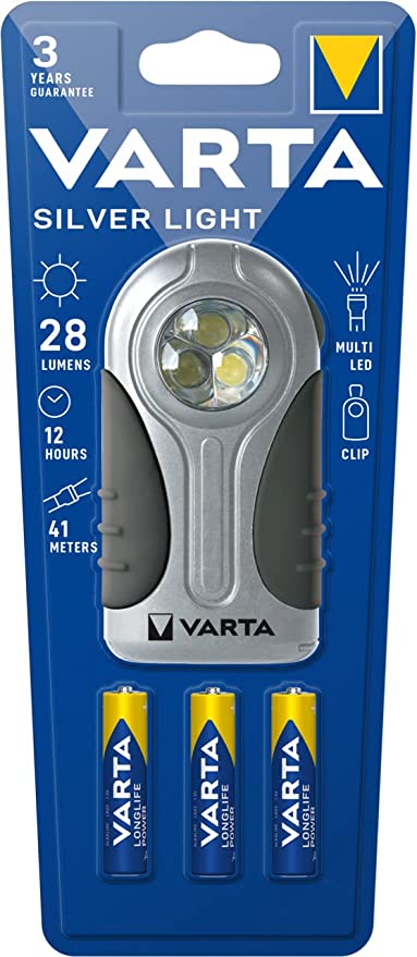 Varta Silver Light 16647 LED žibintuvėlis, 28 lm, 3xAAA