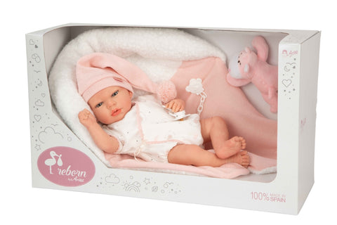 Rankų darbo Reborn kūdikio lėlė Arielė 40 cm kolekcinė vinilinė
