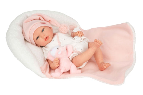 Rankų darbo Reborn kūdikio lėlė Arielė 40 cm kolekcinė vinilinė