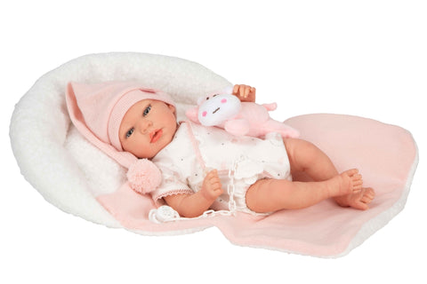 Rankų darbo Reborn kūdikio lėlė Arielė 40 cm kolekcinė vinilinė