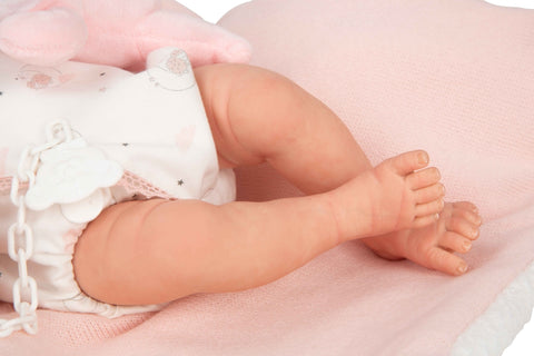 Rankų darbo Reborn kūdikio lėlė Arielė 40 cm kolekcinė vinilinė