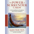 Kortų rinkinys The Power of Surrender, 52 kortos, Judith Orloff M.D., viršelis su ereliu skriejančiu virš debesų saulėlydžio fone