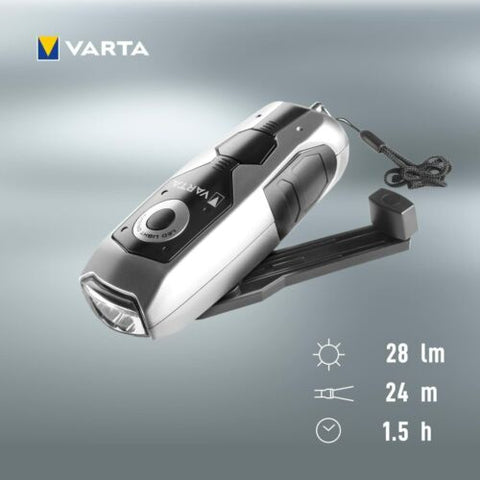 Varta Dynamo 17680 ranka pakraunamas LED žibintuvėlis be baterijų