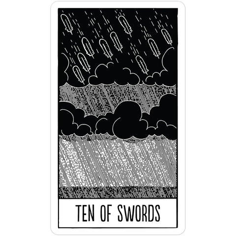 Star String Tarot taro kortos – juodai baltos gamtos ir kosmoso kaladė