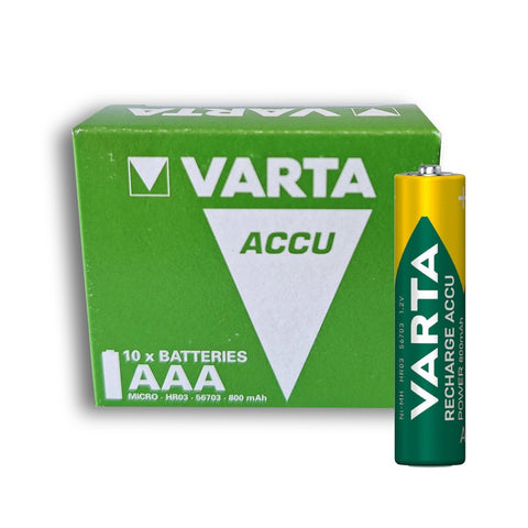 Varta AAA įkraunamos baterijos 800mAh, 10 vnt. R2U NiMH