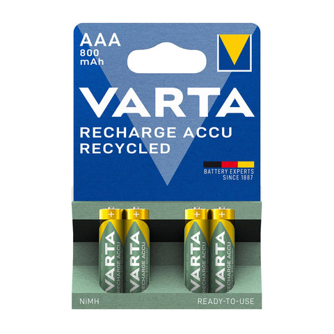 Varta Recycled AAA įkraunamos baterijos 800 mAh, 4 vnt.