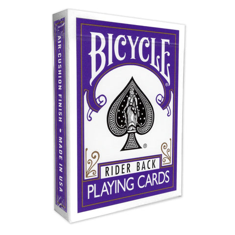 Bicycle Rider Back violetinė kortų kaladė pokeriui ir magijai, gaff kortos