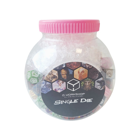 Q-workshop RPG kauliukų rinkinys 150 vnt. mišrus D4–D100, stalo žaidimams