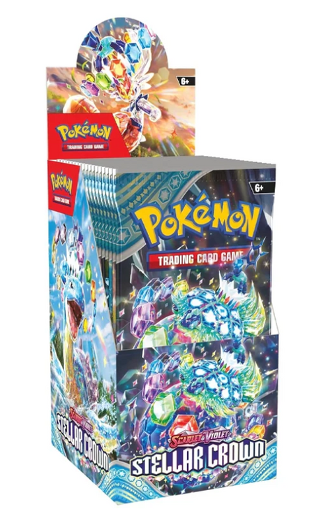 Pokemon Scarlet & Violet Stellar Crown pusinis Booster Box anglų k.