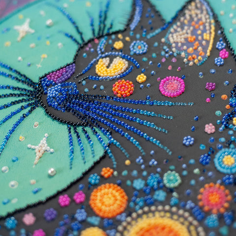 Puošnus karoliukų siuvinėjimo rinkinys „Žvaigždžių žvilgsnis“ 30x45