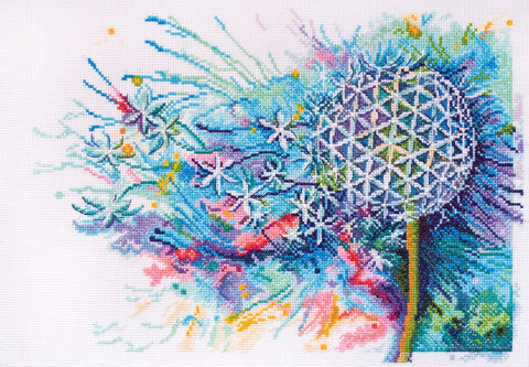Siuvinėjimo kryželiu rinkinys „Slapta svaja“ su karoliukais, 36×25 cm