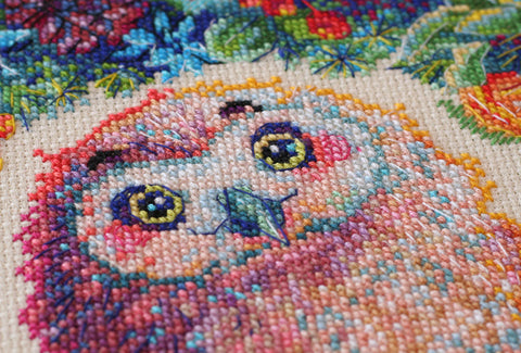 Siuvinėjimo kryželiu rinkinys Saldžios uogos, 14 ct, 25x35 cm