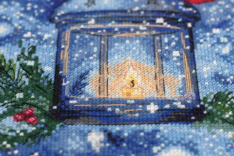 Siuvinėjimo kryželiu rinkinys Gaudete, 20x25 cm, 14 ct, 34 spalvos