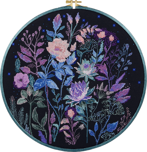 Siuvinėjimo kryželiu rinkinys Nakties euforija, 30x30 cm, 14 ct, PRECIOSA