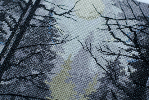 Siuvinėjimo kryželiu rinkinys „Miško sergėtojas“, 24x42 cm, 27 spalvų, 14 ct