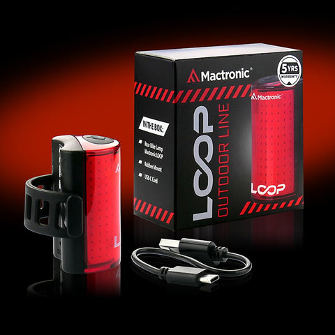 Mactronic LOOP USB-C galinis dviračio žibintas COB LED 360°