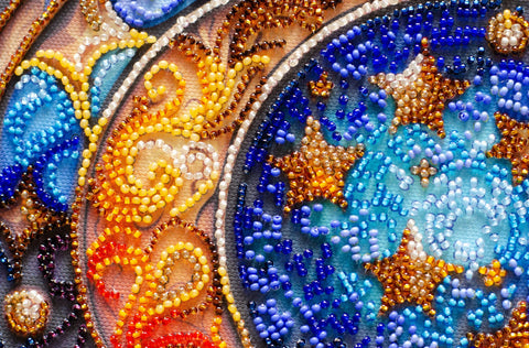 Vidutinis karoliukų siuvinėjimo rinkinys „Maginiai sapnai“ 20x20 cm