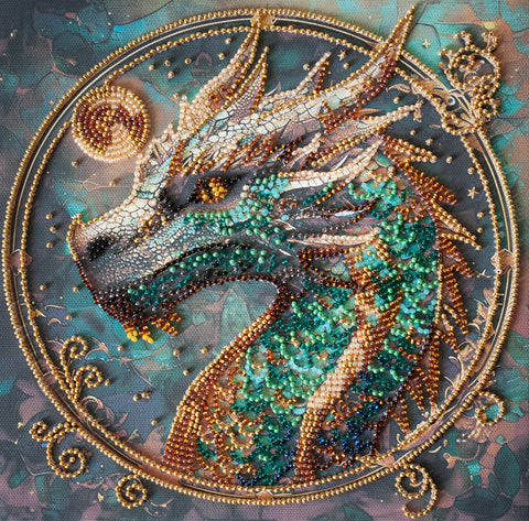 Vidutinis biserio siuvinėjimo rinkinys „Ugnies kvapas“ 20x20 cm