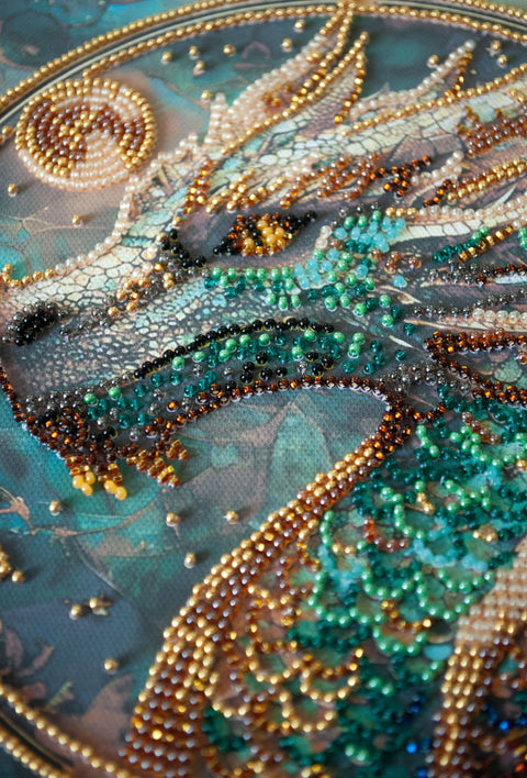 Vidutinis biserio siuvinėjimo rinkinys „Ugnies kvapas“ 20x20 cm