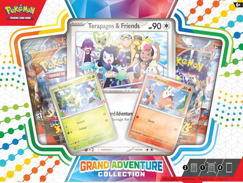 Pokémon TCG Grand Adventure dėžė: promo Sprigatito, Fuecoco, 4 pakuotės