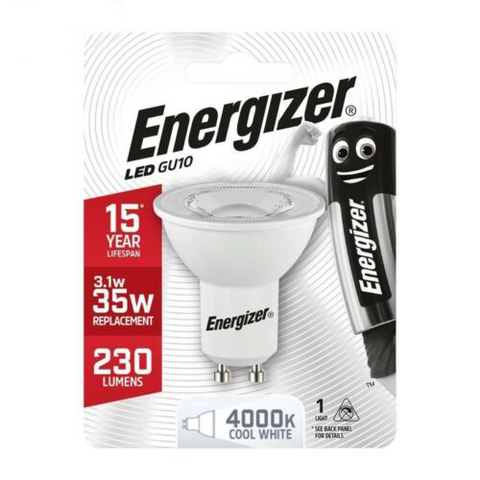 Energizer LED GU10 3.1W šaltai balta 4000K A+ lemputė