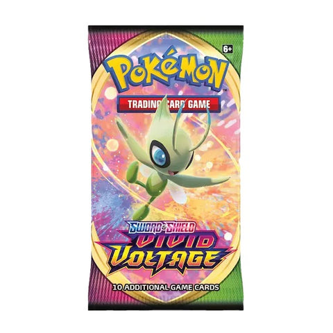 Pokémon TCG Sword & Shield Vivid Voltage papildymo pakelis, 10 kortų, anglų k.