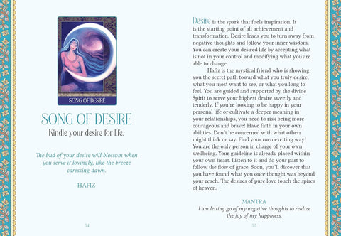 Hafizo orakulo kortos Blue Angel – 44 kortų, įkvepiančios iliustracijos