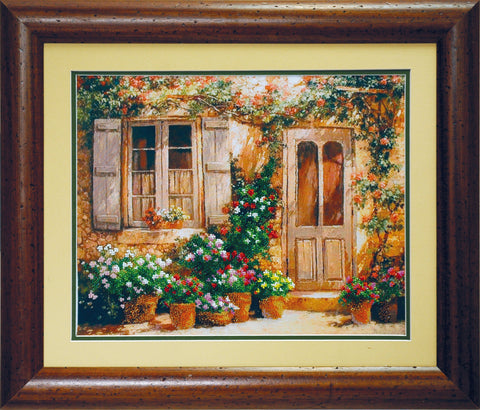 Karoliukų siuvinėjimo rinkinys „Kiemas“ – Preciosa, 15 spalvų, 36×28,5 cm