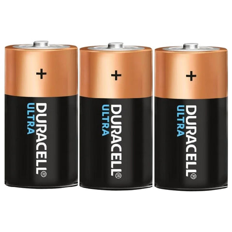 Duracell Ultra C LR14 šarminės baterijos, ilgo veikimo, 3 vnt