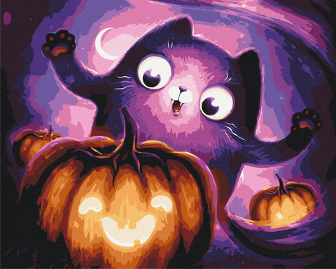 Tapybos rinkinys "Cat pumpkin © Marianna Pashchuk"