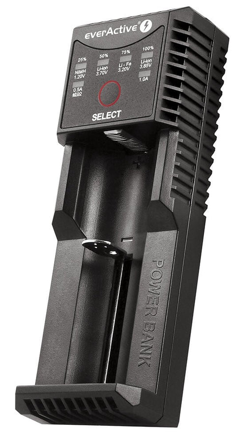 everActive UC-100 išmanus baterijų įkroviklis su USB, power bank