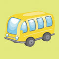 Tapyba Pagal Skaičius: „Geltonas autobusas“ 20x20 cm