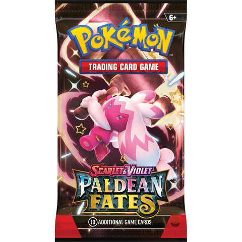 Pokemon Paldean Fates booster pakelis – 10 TCG kortų kolekcionieriams