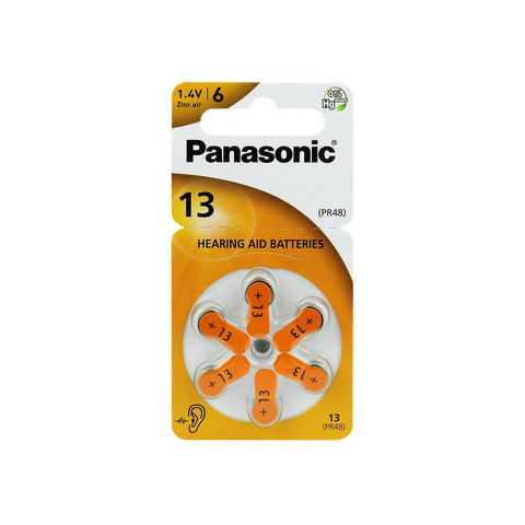 Panasonic 13 PR48 klausos aparatų baterijos, 60 vnt. rinkinys