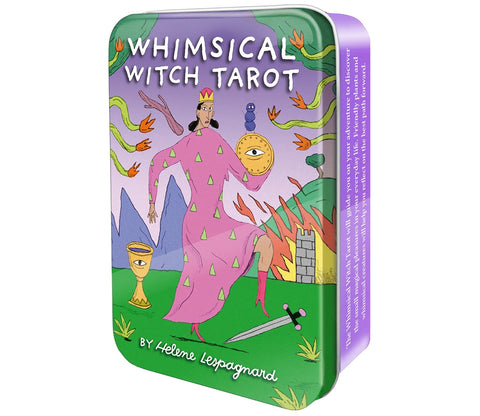 Whimsical Witch Tarot kortos vaikams ir suaugusiems metalinėje dėžutėje