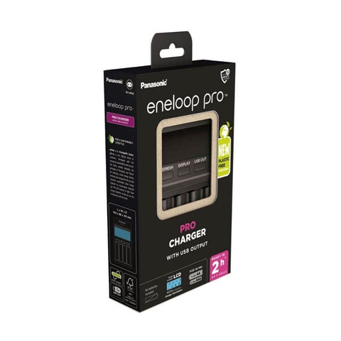 Panasonic Eneloop Pro BQ-CC65 įkroviklis AA/AAA su LCD ir USB