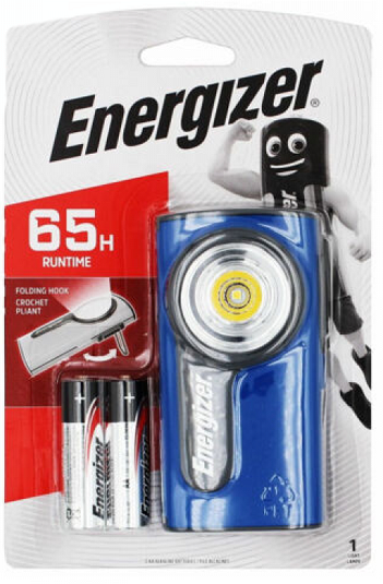 Energizer Compact Metal LED žibintuvėlis su kabliuku, 40 lm