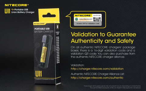 Nitecore UI1 išmanus nešiojamas USB Li-ion baterijų įkroviklis