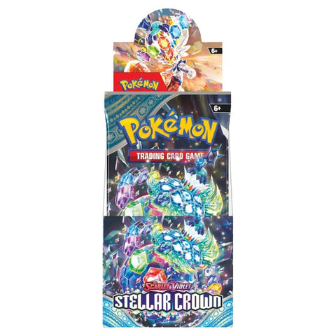 Pokemon Scarlet & Violet Stellar Crown pusinis Booster Box anglų k.