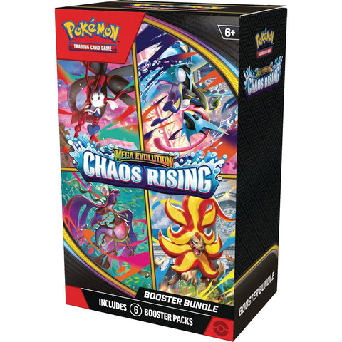 Pokémon TCG Mega Evolution: Chaos Rising Booster Bundle – 6 ENG pakeliai