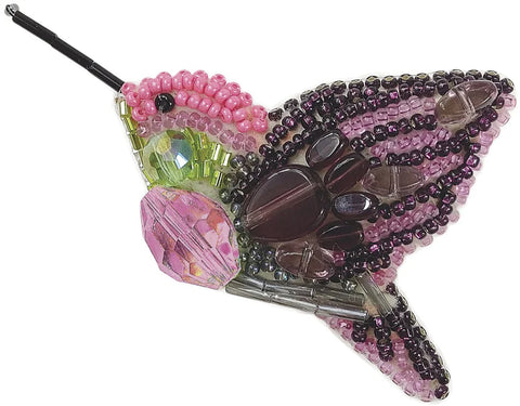 Karoliukų brošės rinkinys 'Skrendantis paukštis' Crystal Art, Preciosa