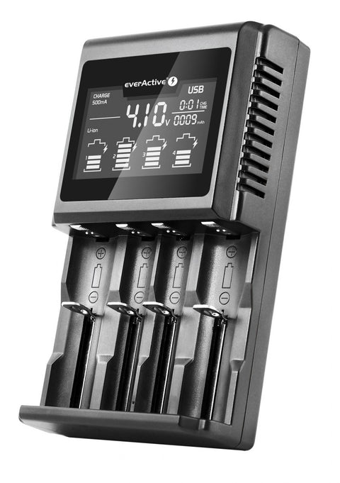 everActive UC-4000 universalus baterijų įkroviklis Ni-MH Li-Ion LCD